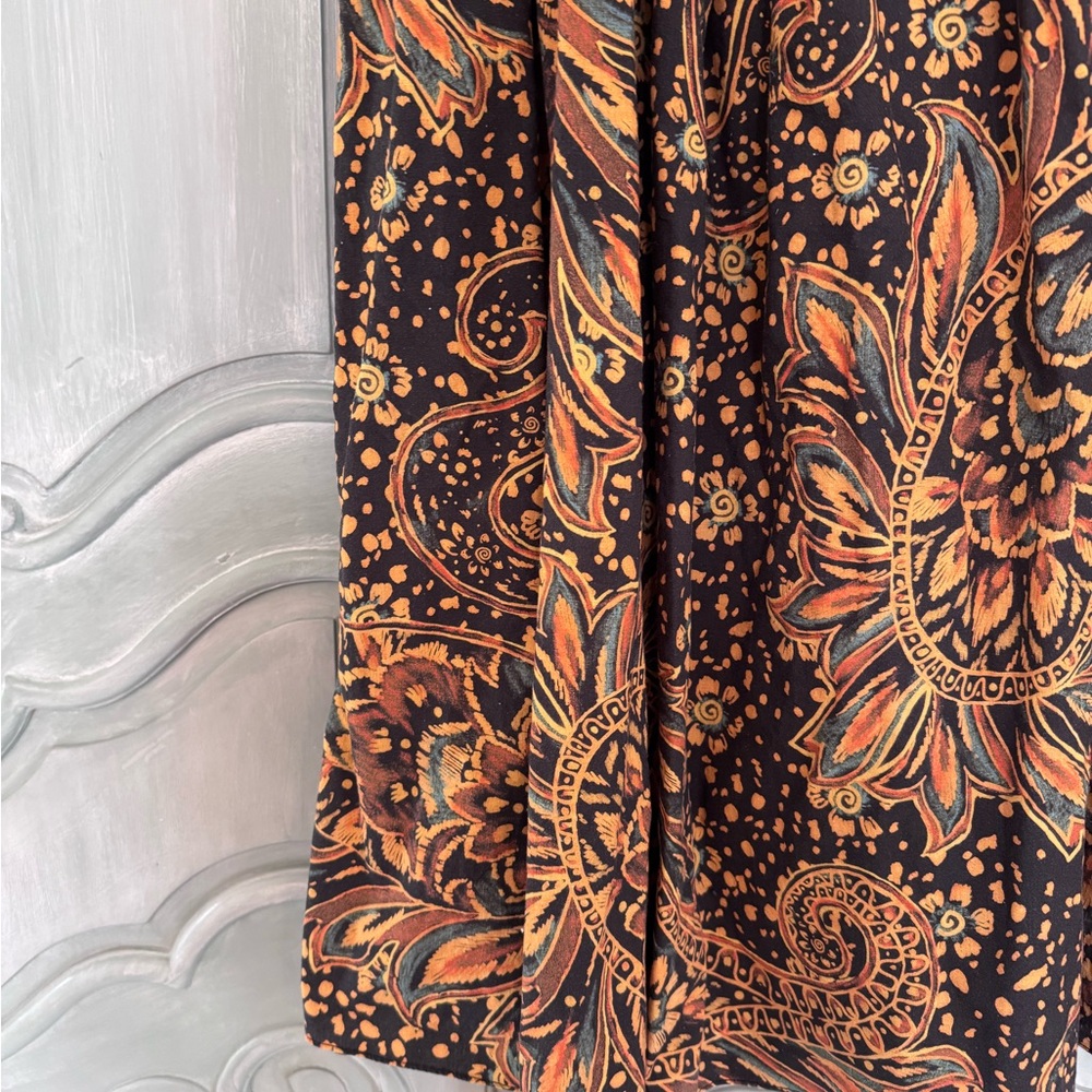 Mara Hoffman Floral Print Maxi Skirt - Orange and Brown - Picture 6 of 10